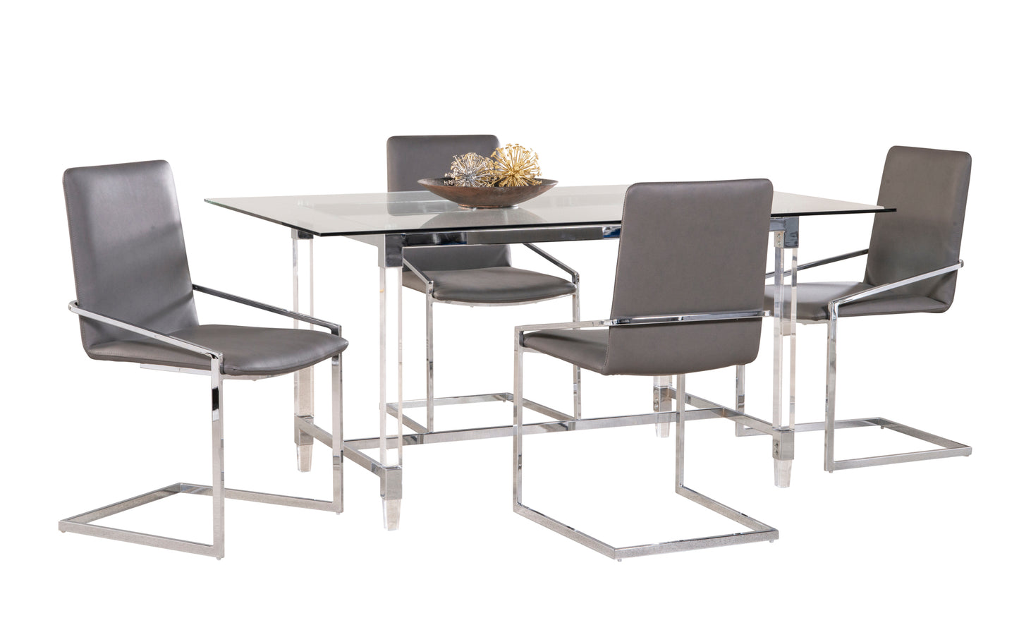 Glass top Acrylic Legs Dining Table 3656-64 Limited Stocks Toronto