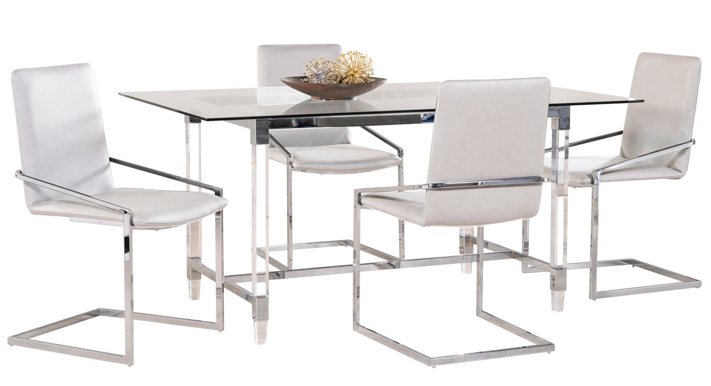 Glass top Acrylic Legs Dining Table 3656-64 Limited Stocks Toronto