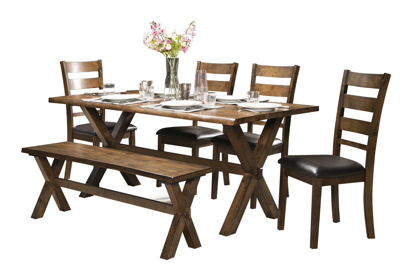 Live Edge Solid wood Dining Set Model 5020 Toronto Stocks