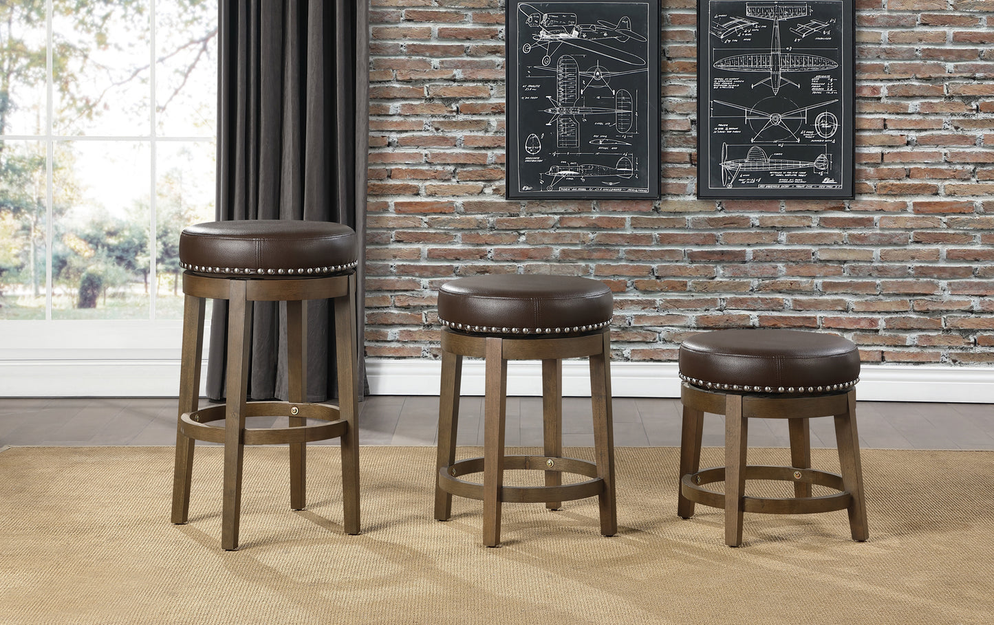 4 Colors Round Swivel Counter/Pub/ Regular Stools Model 5681 Toronto Stocks
