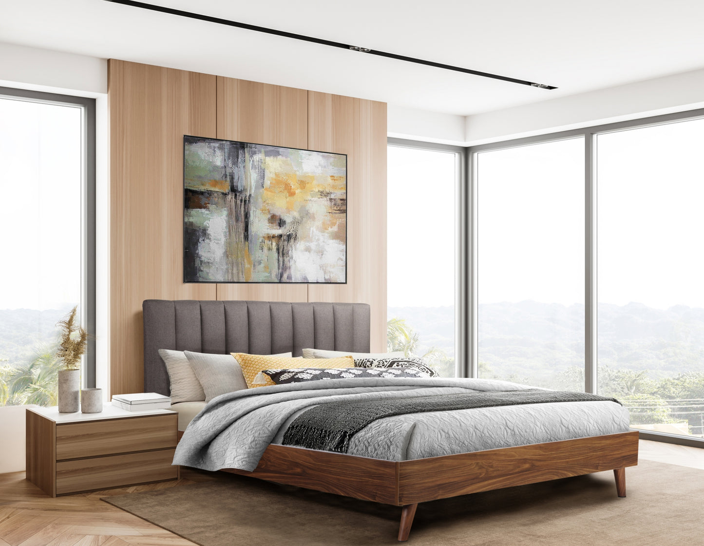 Platform Bed Full/Queen/King Size Model 5891GY/589WN Toronto Stocks