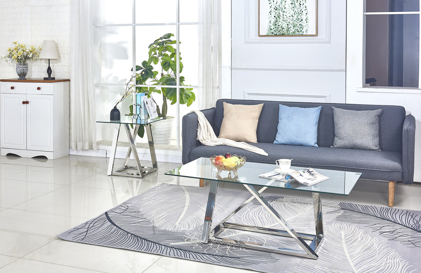 Glass Top Coffee/End Table Model 6874 Toronto Stocks