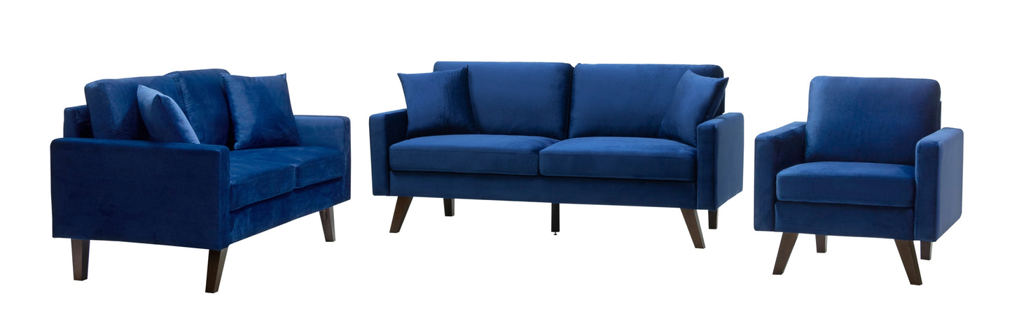 Velvet Fabric Sofa / Love Seat / Chair Model 9044VBU Toronto Stocks