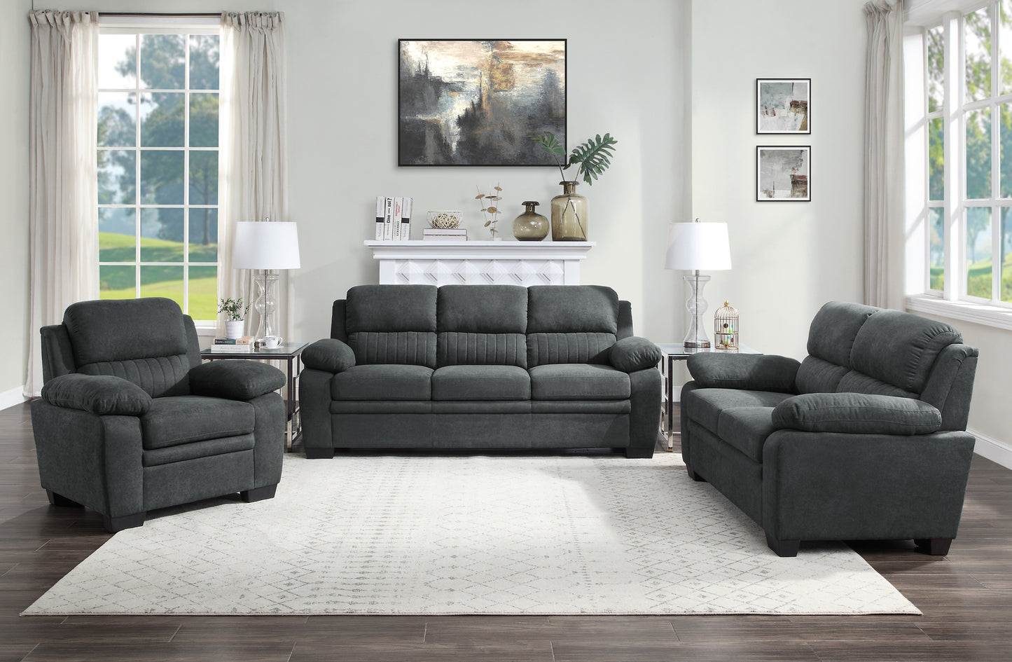 Fabric Sofa / Love Seat / Chair Model 9333DG Toronto Stocks