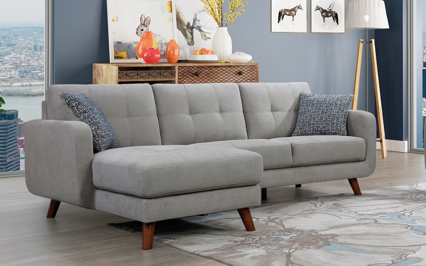 Model 9591GYSS Sectional Sofa with Left Side Chaise .Toronto Stocks