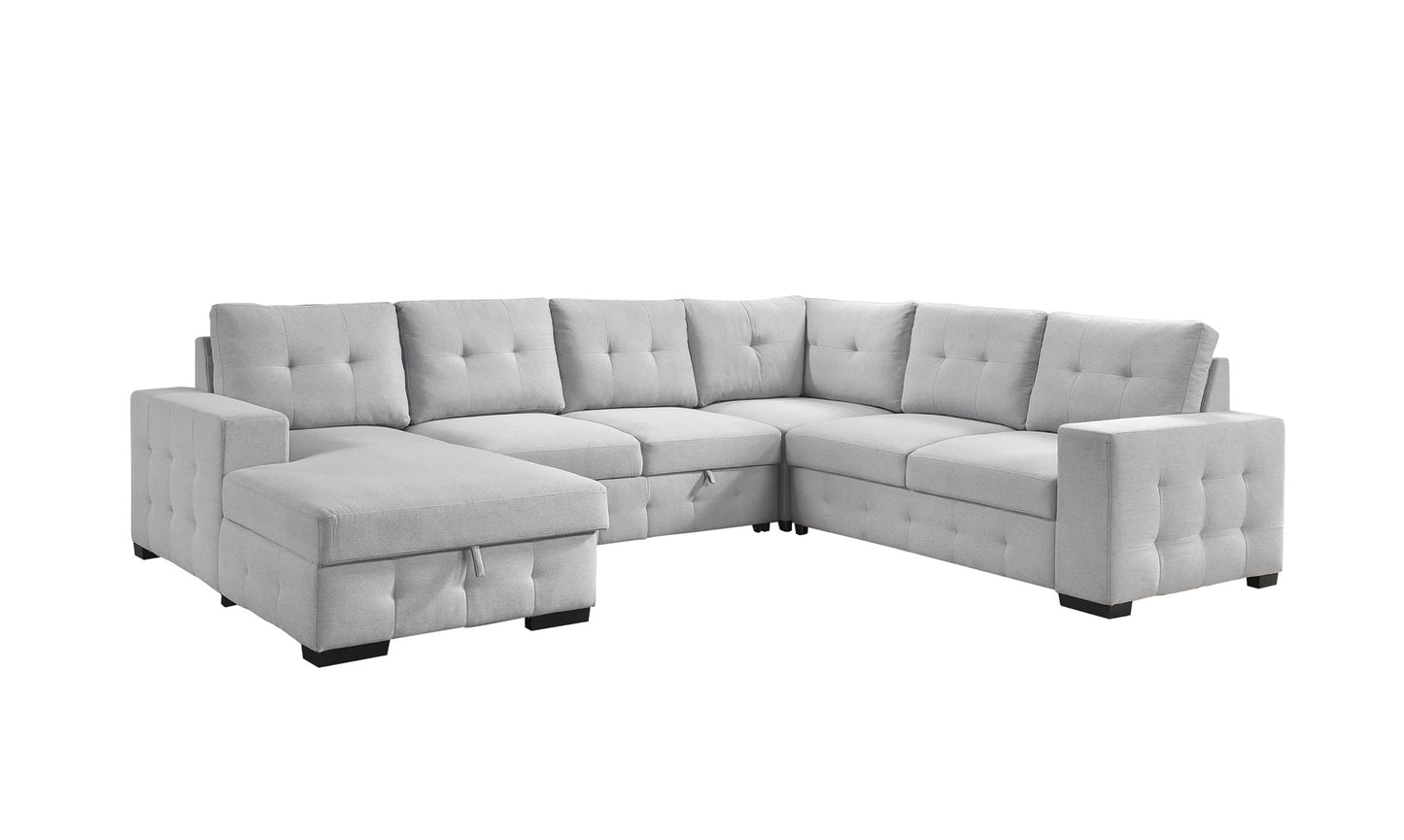 Model 99023LGYSS4L Sectional with Pullout Bed & Left Side Storage Chaise. Toronto Stocks