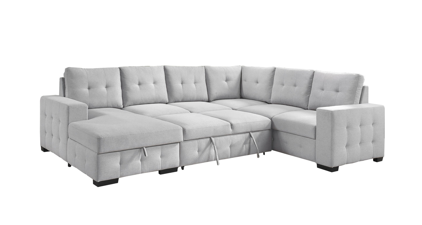 Model 99023LGYSS4L Sectional with Pullout Bed & Left Side Storage Chaise. Toronto Stocks