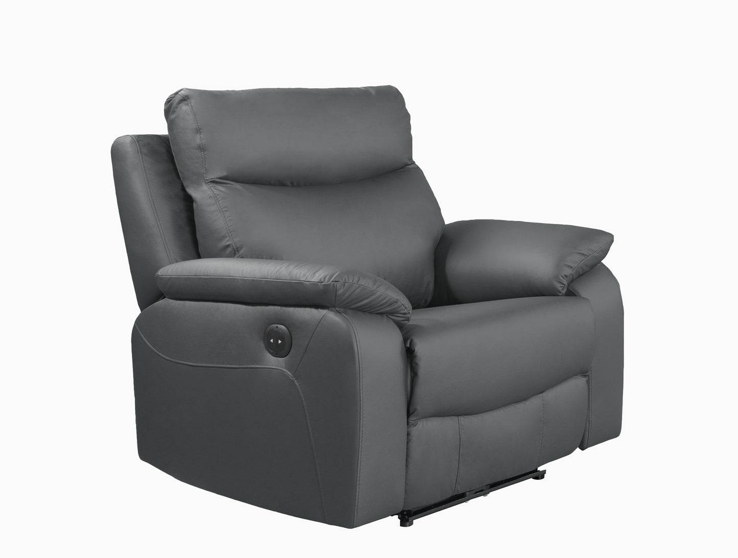 Full Leather Power Recliner Model 99201P-DGY Toronto Stocks Limited. Made in Portugal