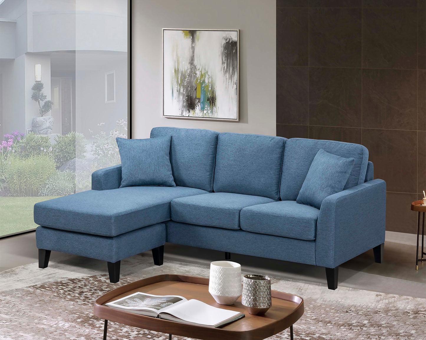 Model 99912BLU-3SC Reversible Sectional Sofa Chaise .Very Limited Toronto Stocks