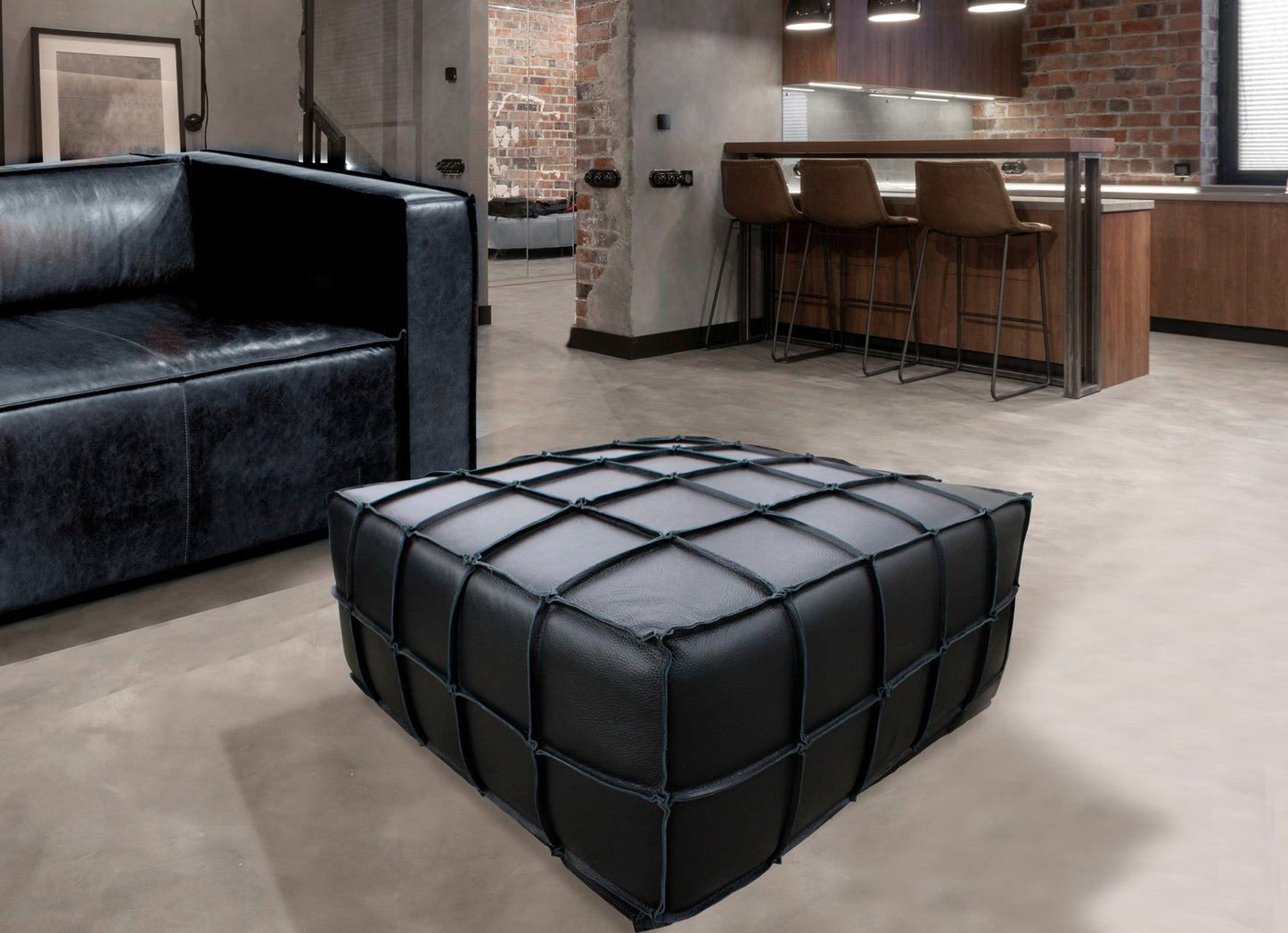 Model 99963BLK-4 Full Leather Ottoman Limited Toronto stock