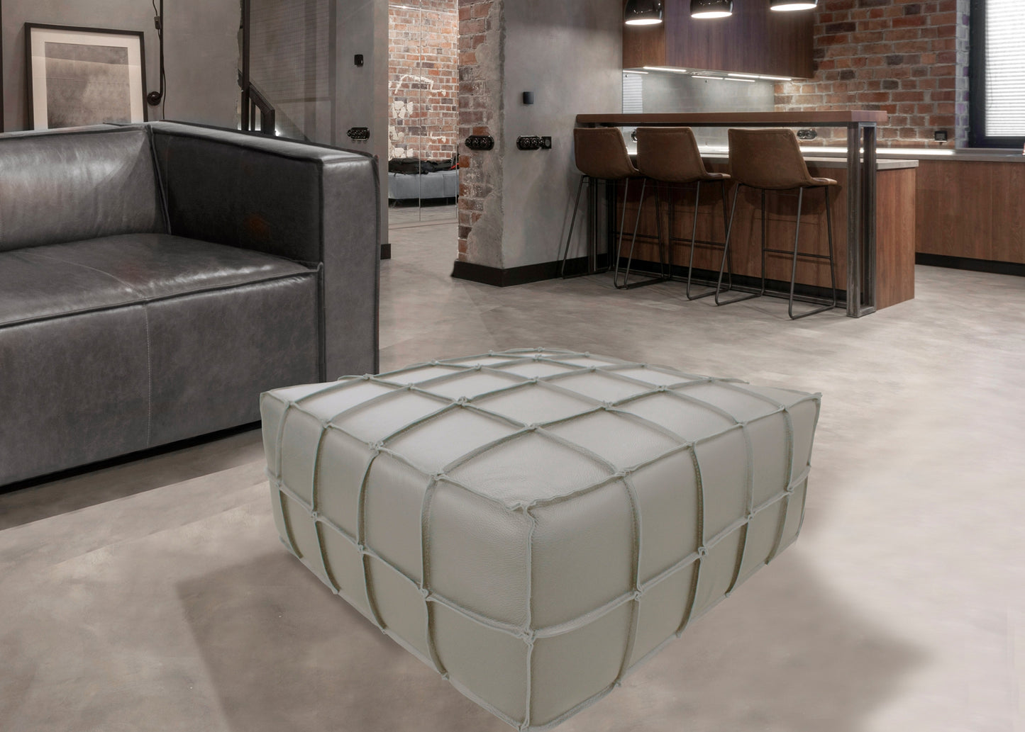 Model 99963LGY-4 Full Leather Ottoman Limited Toronto stock