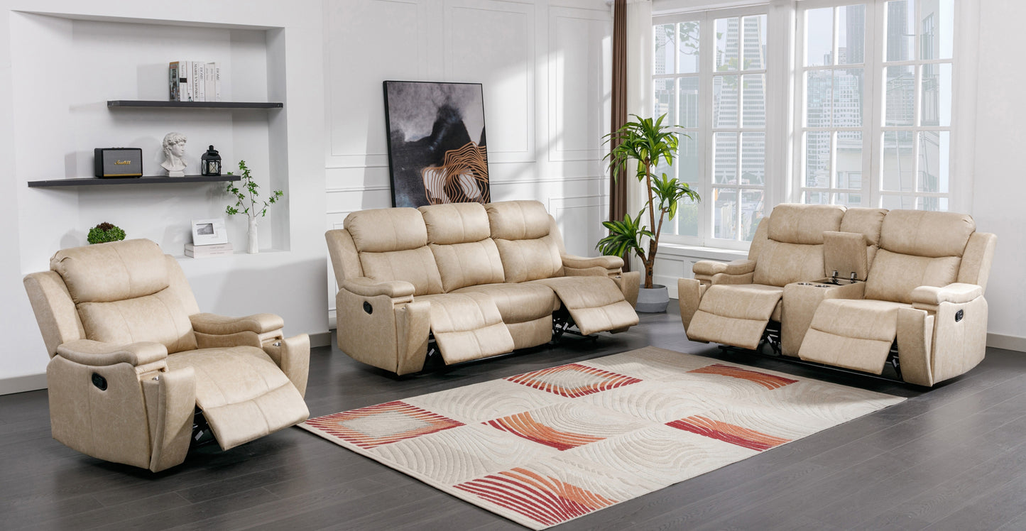 Model 99990BUF Reclining Sofa/LoveSeat/Chair with Hidden Cupholders .Toronto Stocks