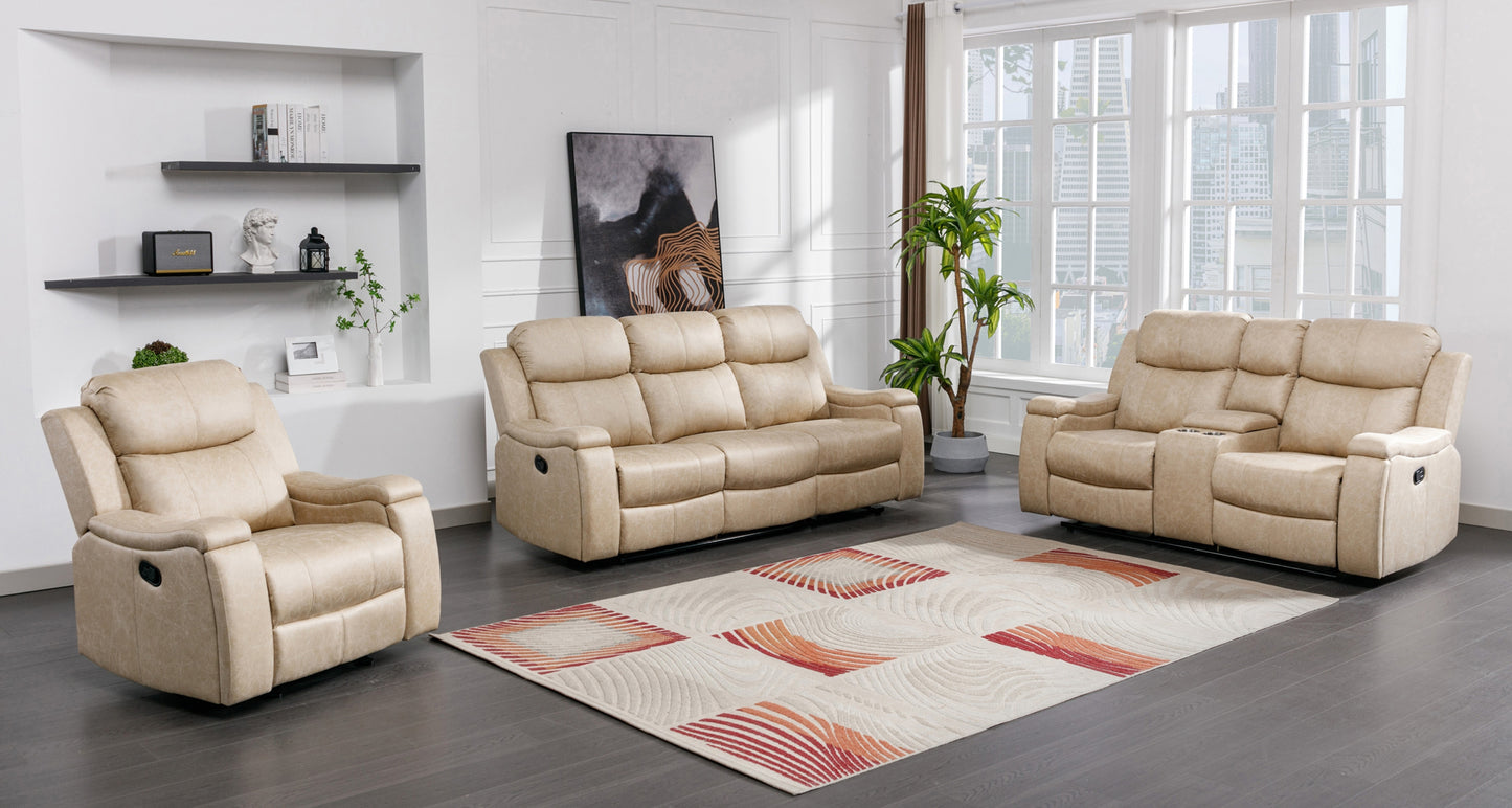 Model 99990BUF Reclining Sofa/LoveSeat/Chair with Hidden Cupholders .Toronto Stocks