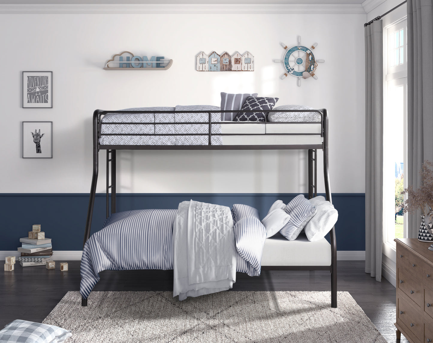 Model B2009DZF Twin/Full Bunk Bed . Toronto stocks