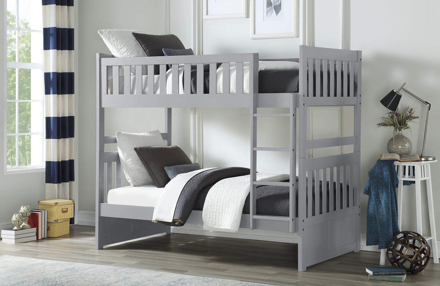 Model B2063 Twin/Twin Bunk Bed with Drawers/Trundle option . Toronto stock