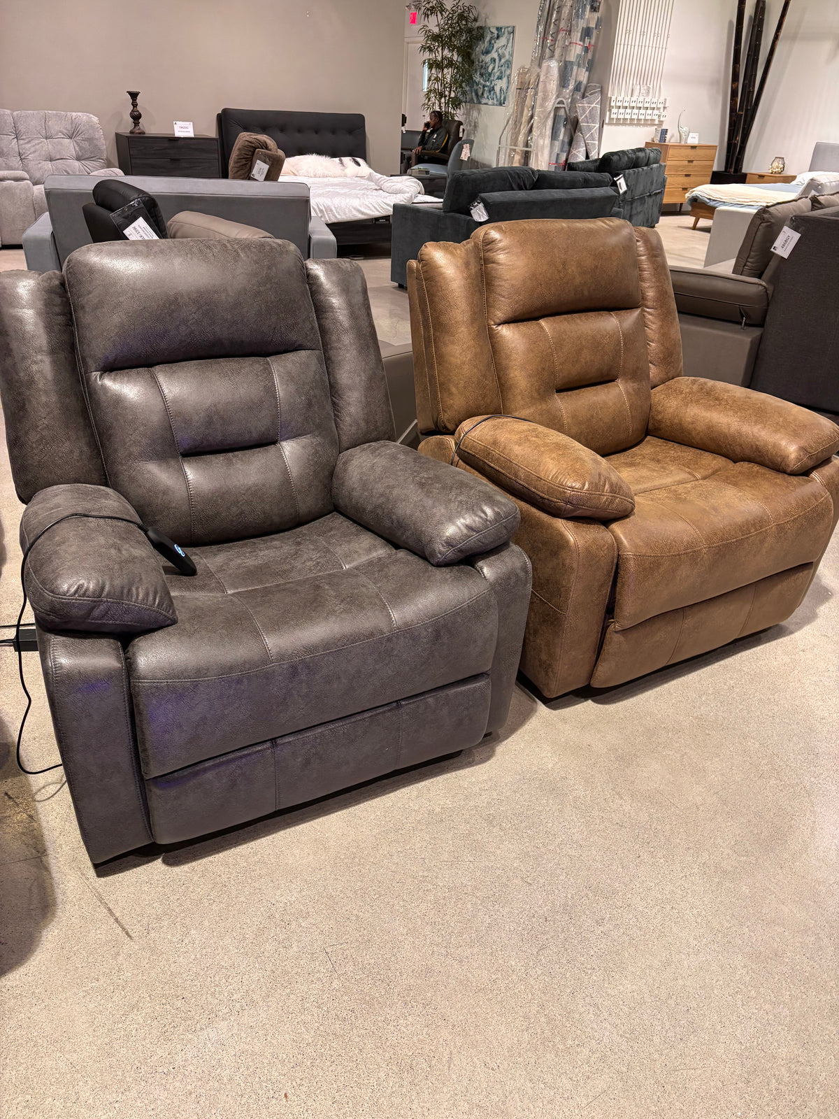 Model 99114 medical lift chairs shown in two colors