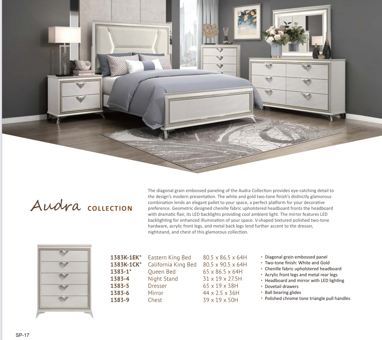 Model 1383 California Stocks Bedroom Set