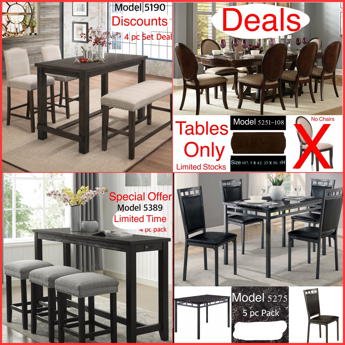 FurnitureFM.com Dining Sets Promo Deals 1