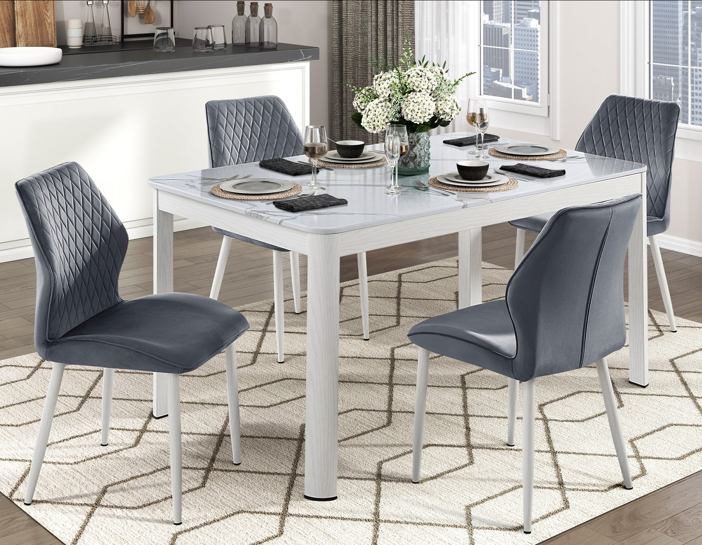 Model 5918BES Sintered Dining Set California Stocks