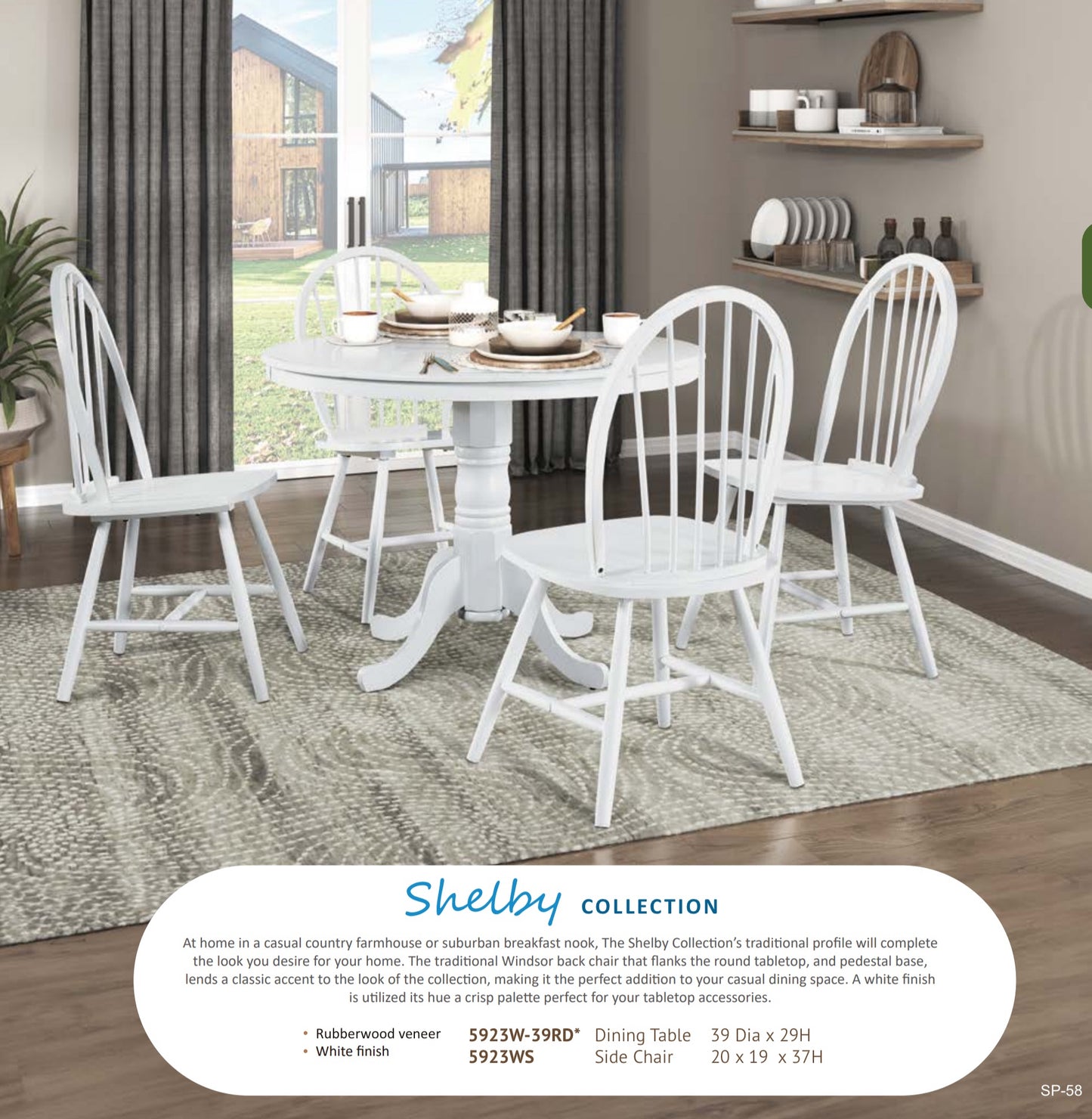 Model 5923W Dining Set California Stocks