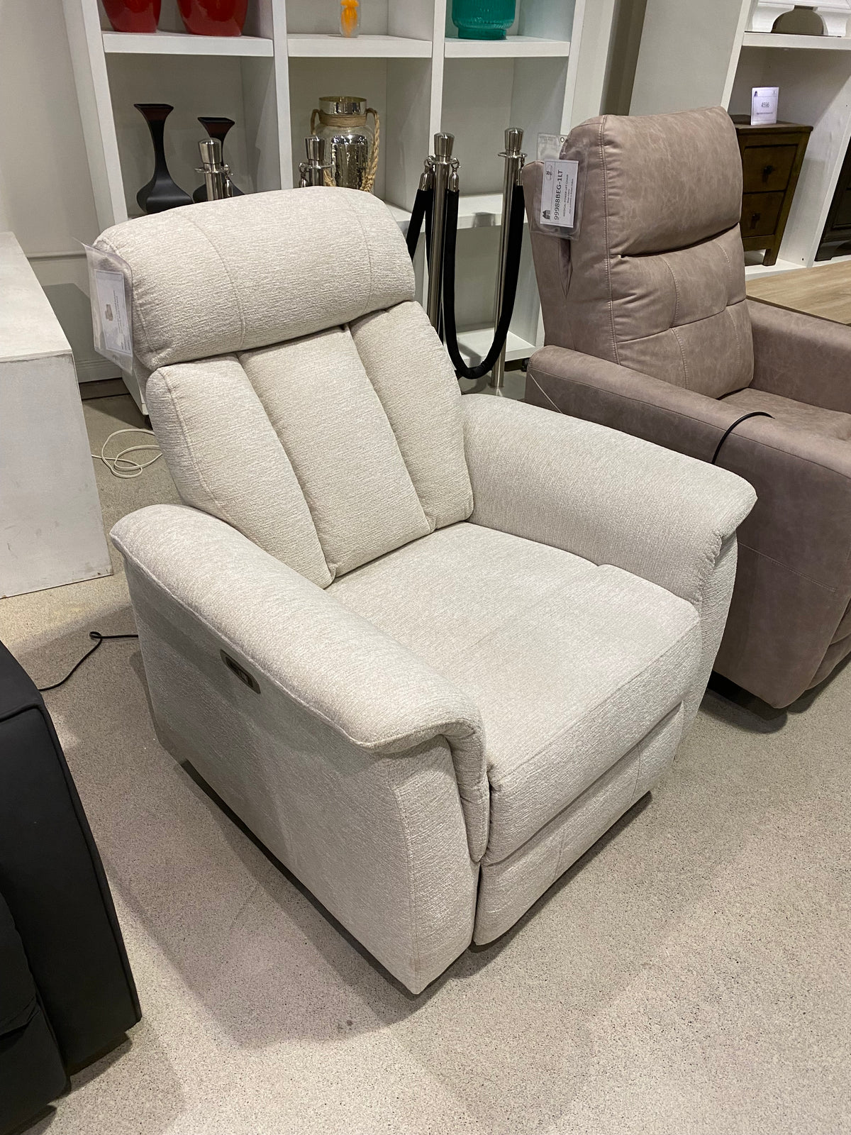 Model 99067P-BE beige power recliner chair