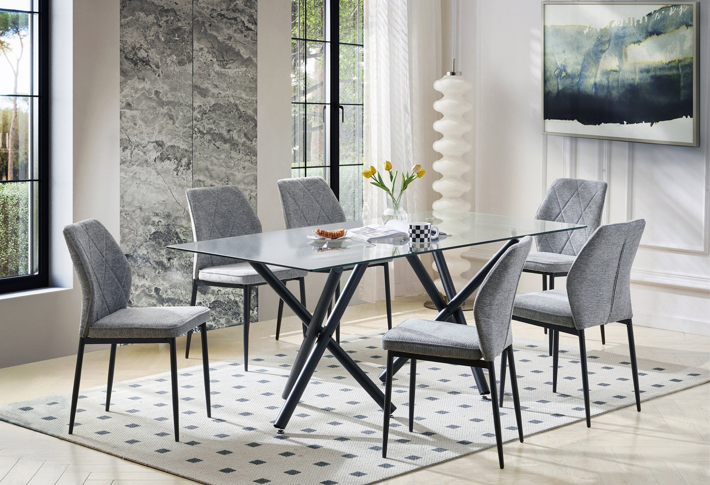 Glass top Dining Set Model 6038 Toronto Stocks