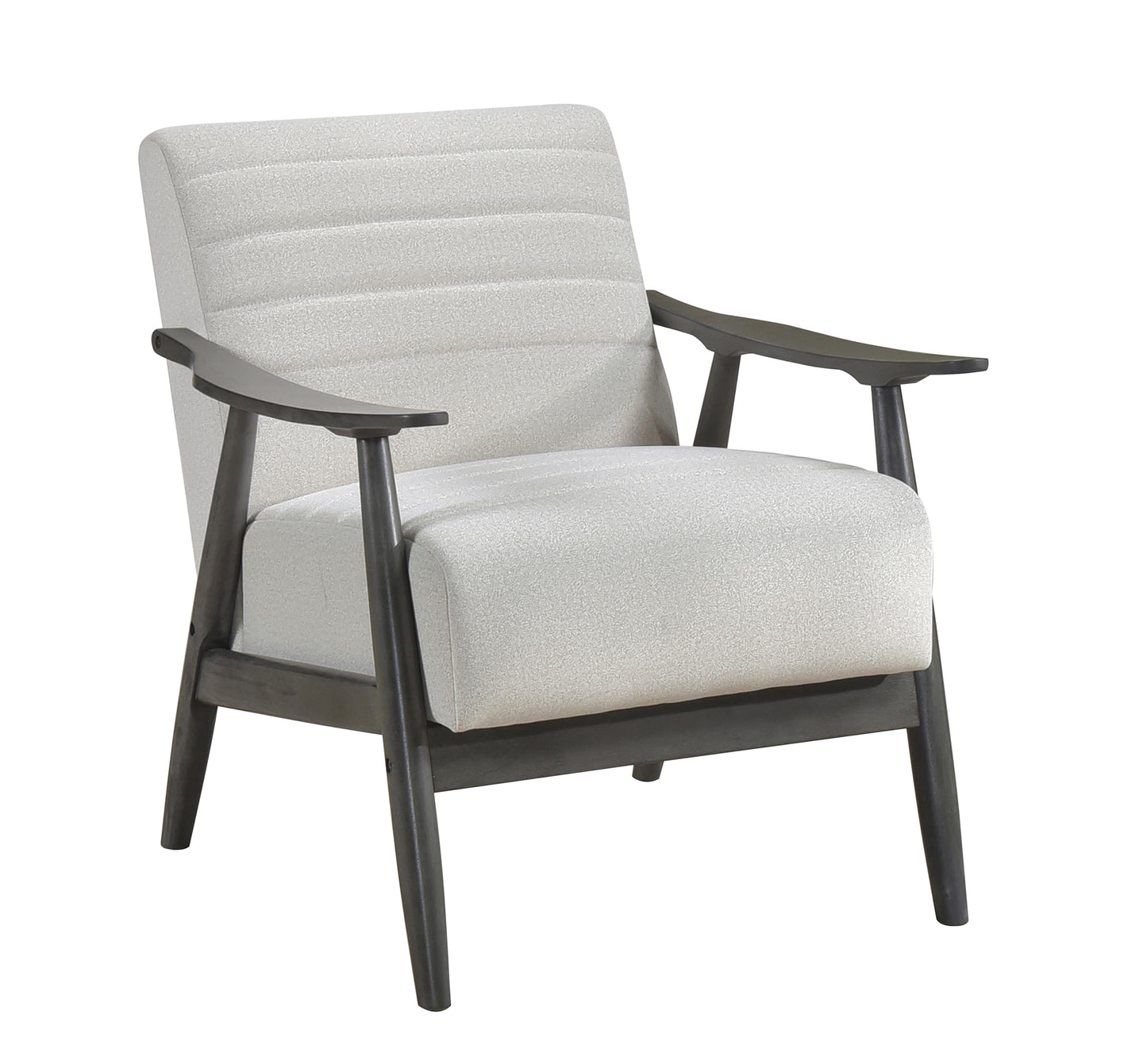 Fabric Wooden Arm Accent Chair Pearl Color 1287PE