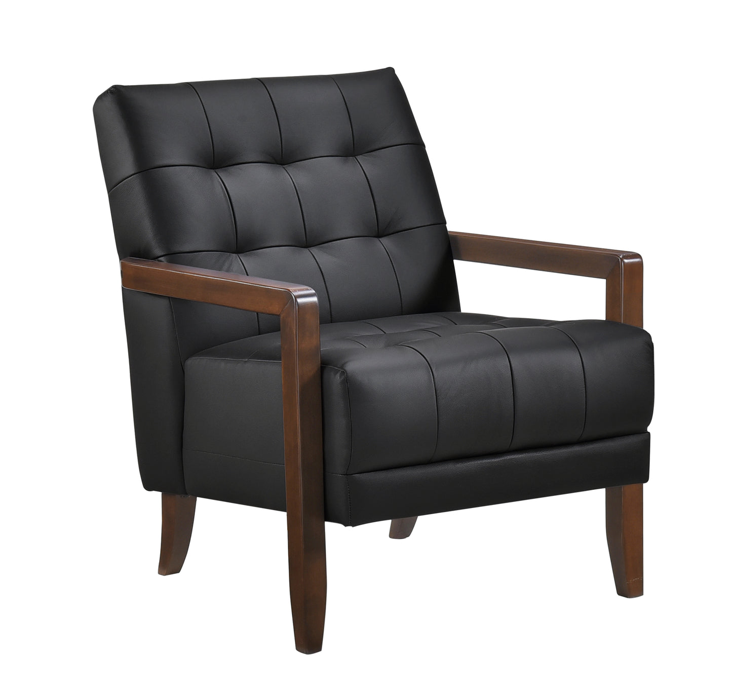 Contemporary Leather Accent Chair 1010BLK-1 Toronto Stock Item