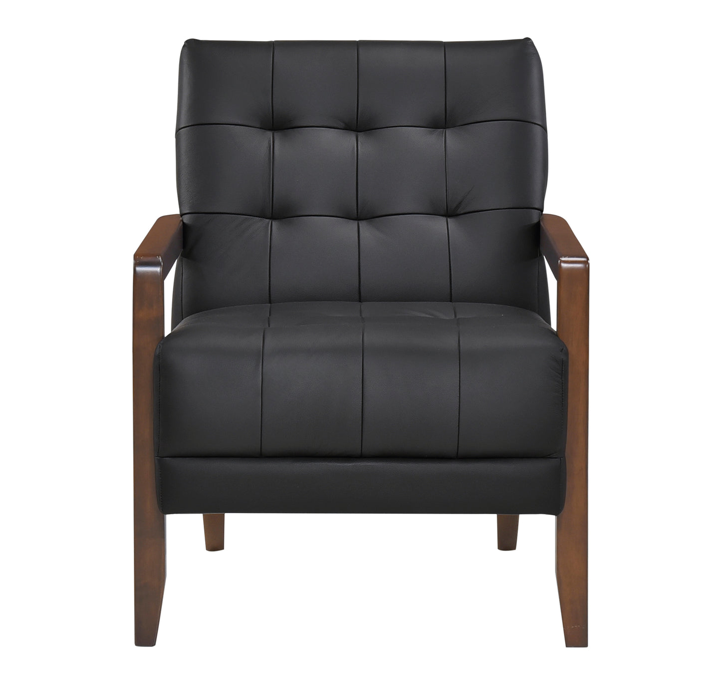 Contemporary Leather Accent Chair 1010BLK-1 Toronto Stock Item