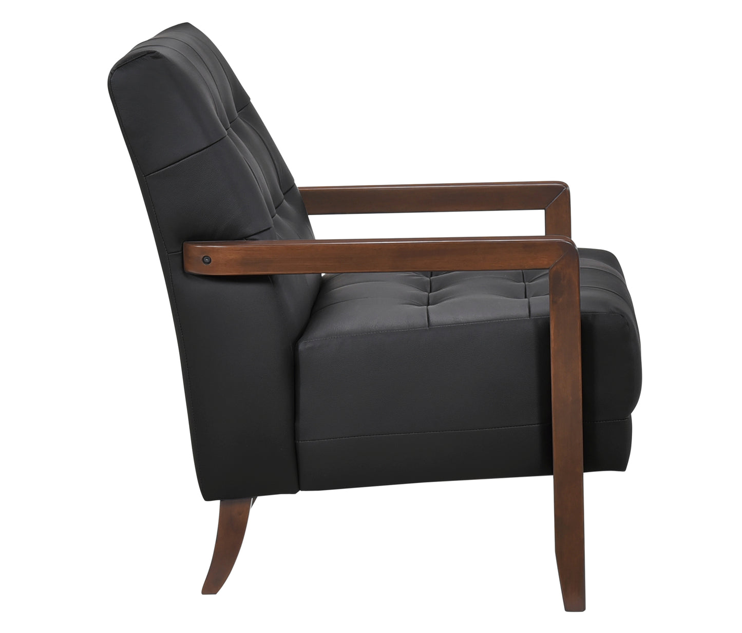 Contemporary Leather Accent Chair 1010BLK-1 Toronto Stock Item