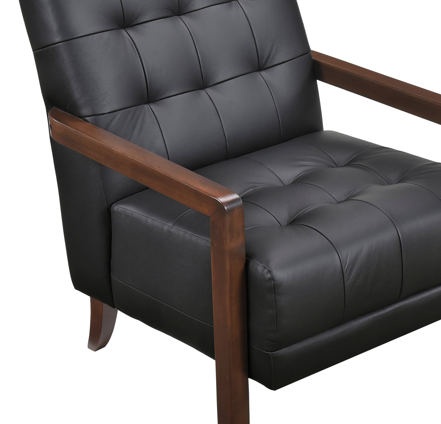 Contemporary Leather Accent Chair 1010BLK-1 Toronto Stock Item
