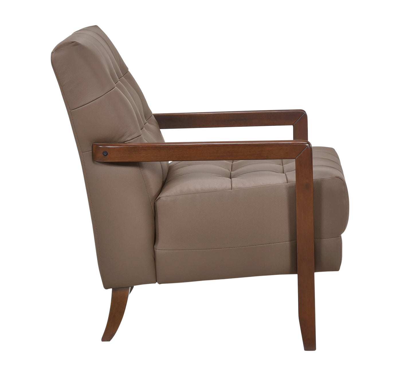 Contemporary Leather Accent Chair 1010BRW-1 Toronto Stock Item