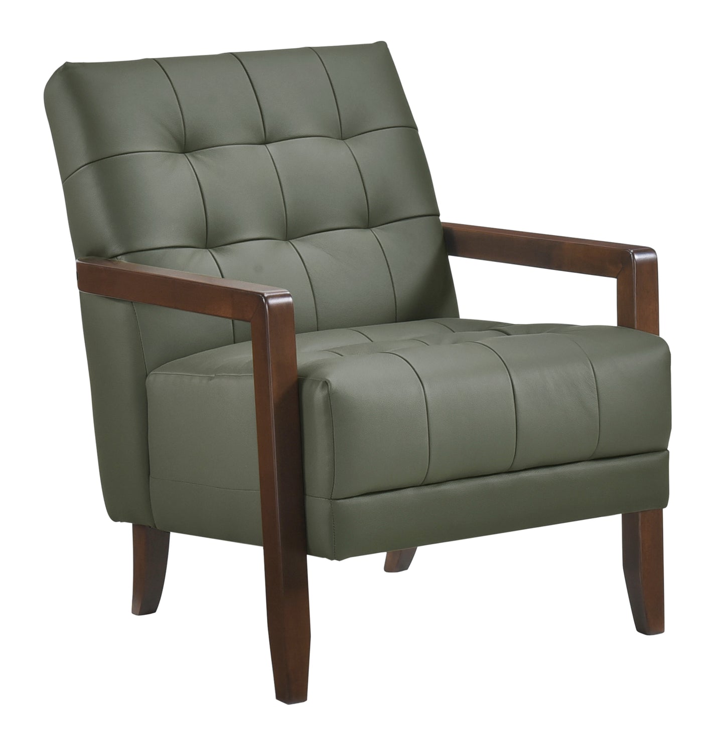Contemporary Leather Accent Chair 1010GRN-1 Toronto Stock Item