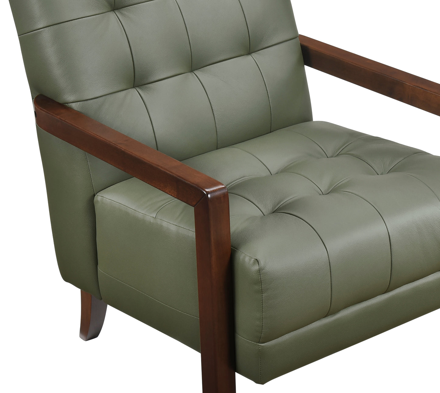 Contemporary Leather Accent Chair 1010GRN-1 Toronto Stock Item