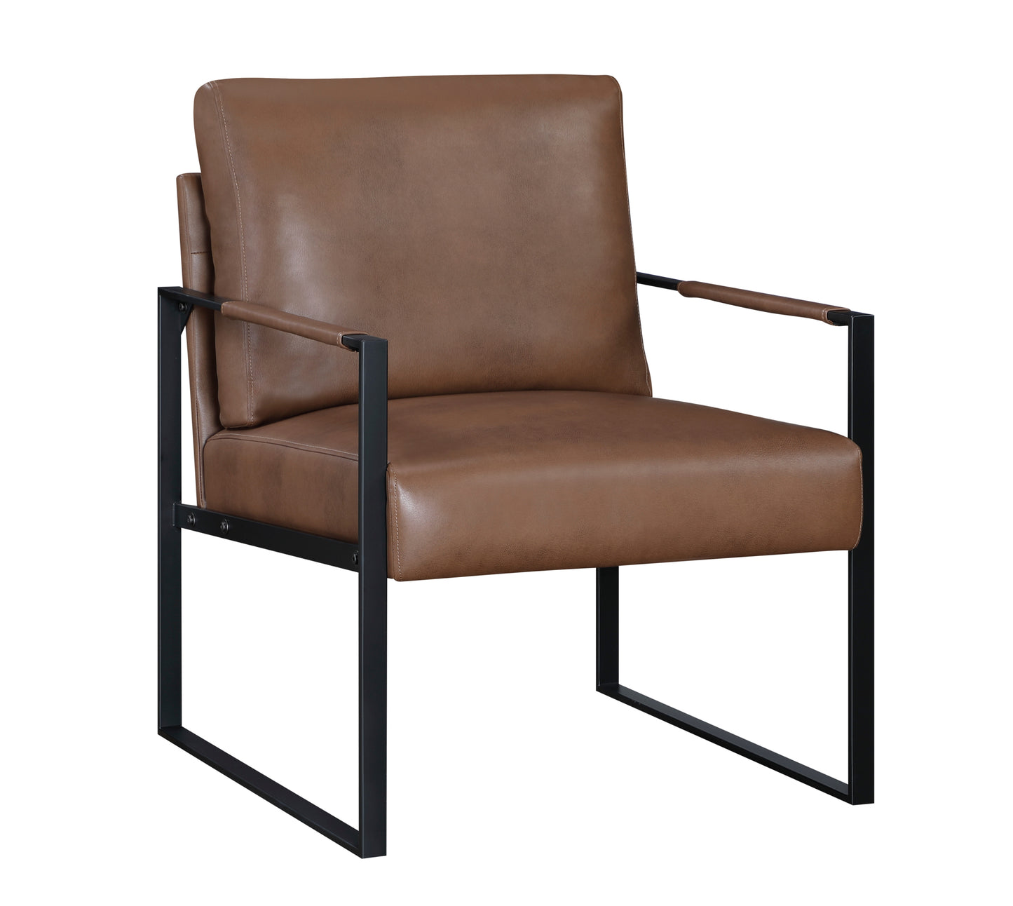 Contemporary Faux Leather Accent Chair 1011BRW-1 Toronto Stock Item