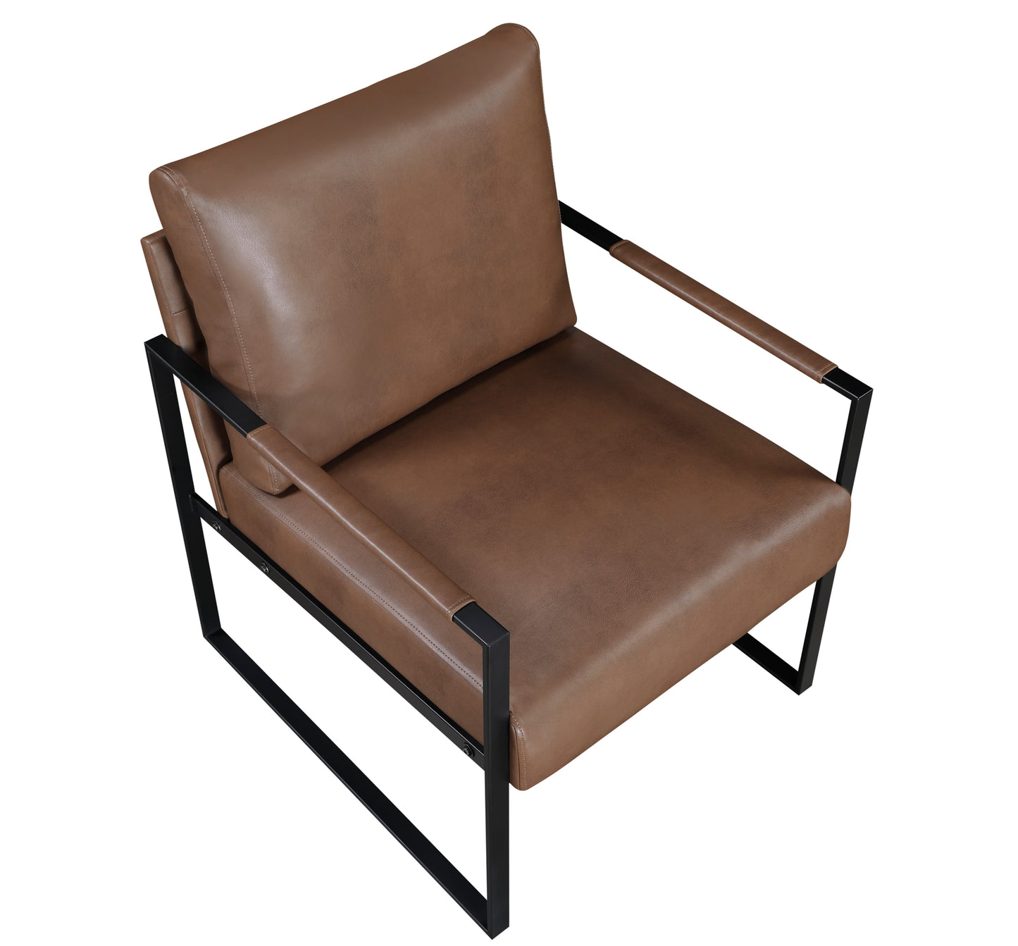 Contemporary Faux Leather Accent Chair 1011BRW-1 Toronto Stock Item