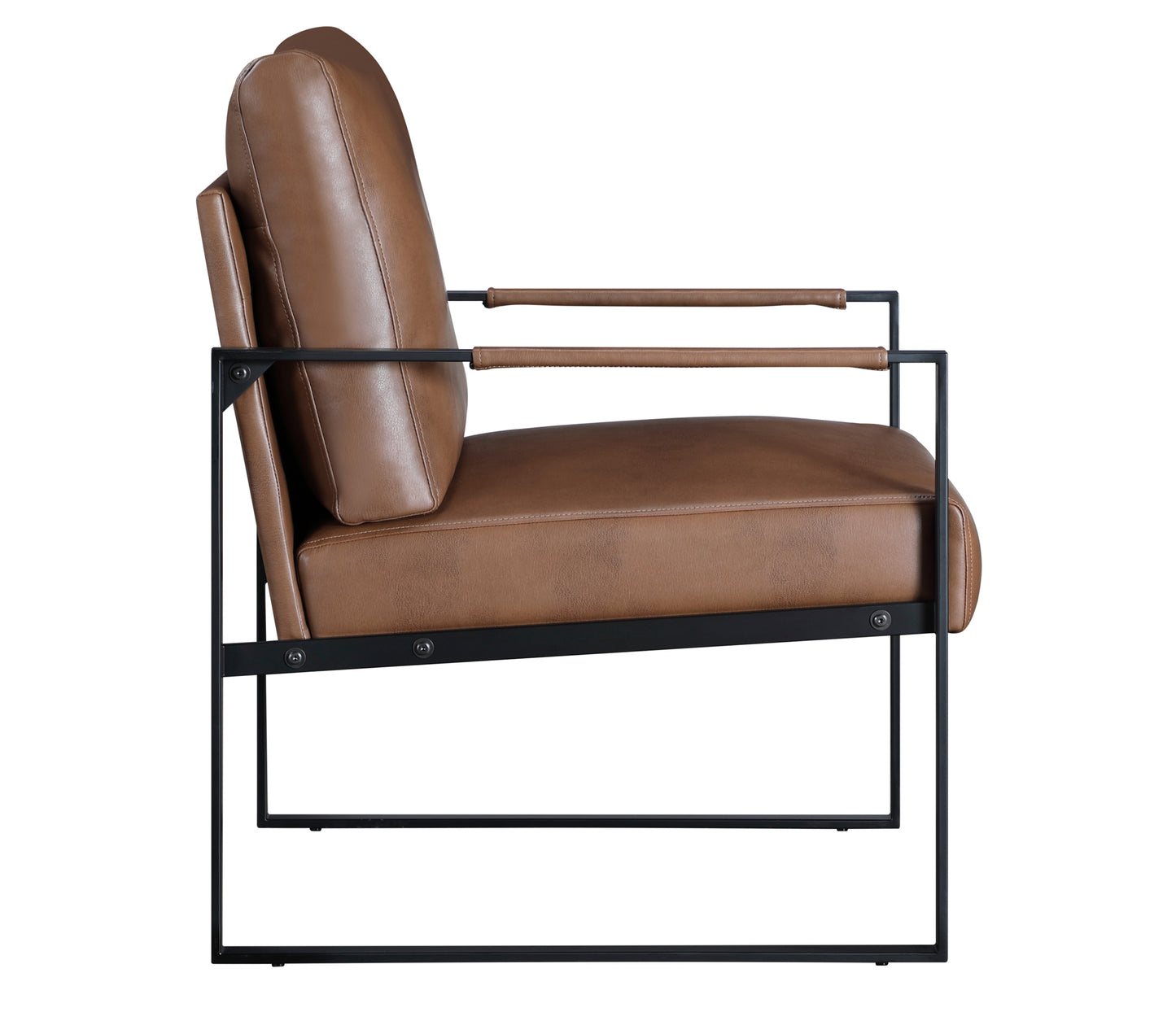 Contemporary Faux Leather Accent Chair 1011BRW-1 Toronto Stock Item