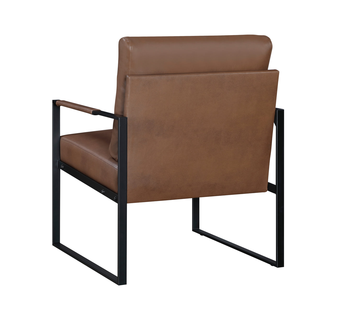Contemporary Faux Leather Accent Chair 1011BRW-1 Toronto Stock Item