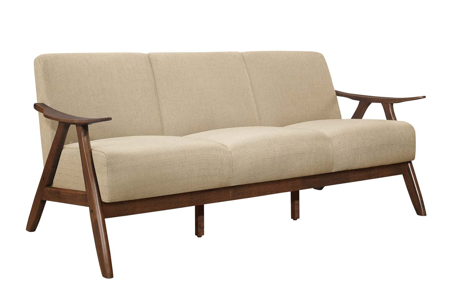 Contemporary Modern Fabric Wooden Sofa Set 1138BR Toronto Stock
