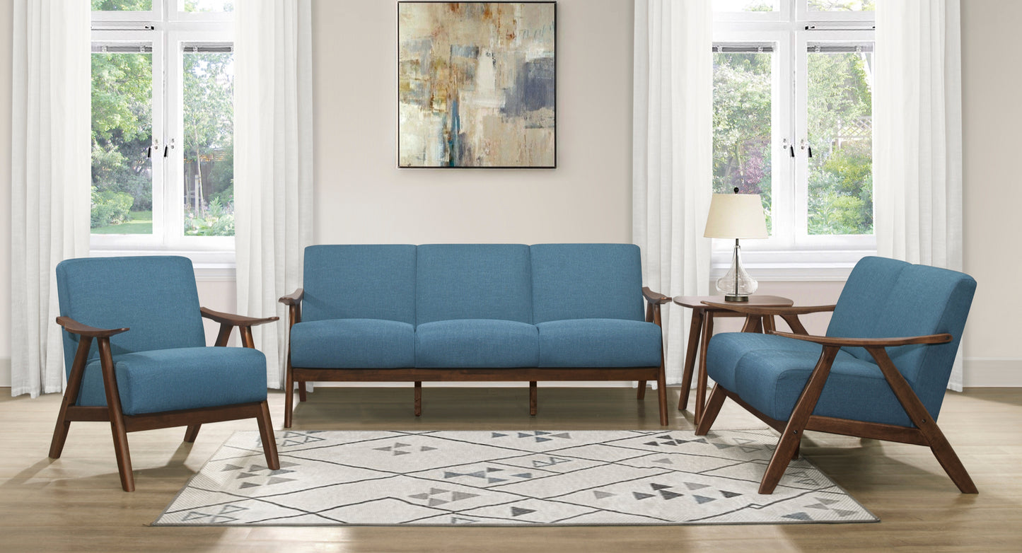 Contemporary Modern Fabric Wooden Sofa Set 1138BU Toronto Stock