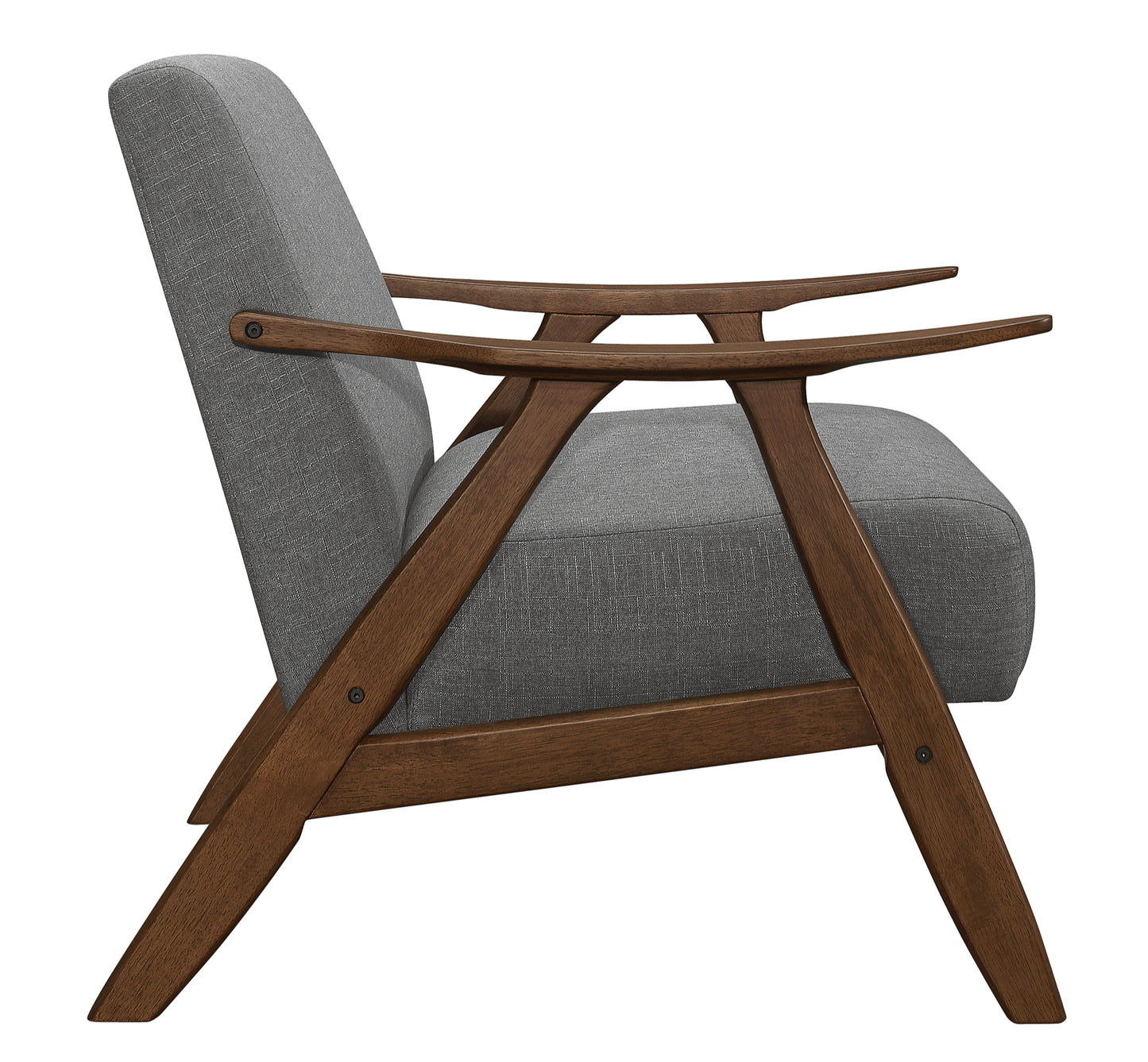 Fabric Wooden Contemporary Accent Chair 1138GY Toronto Stock