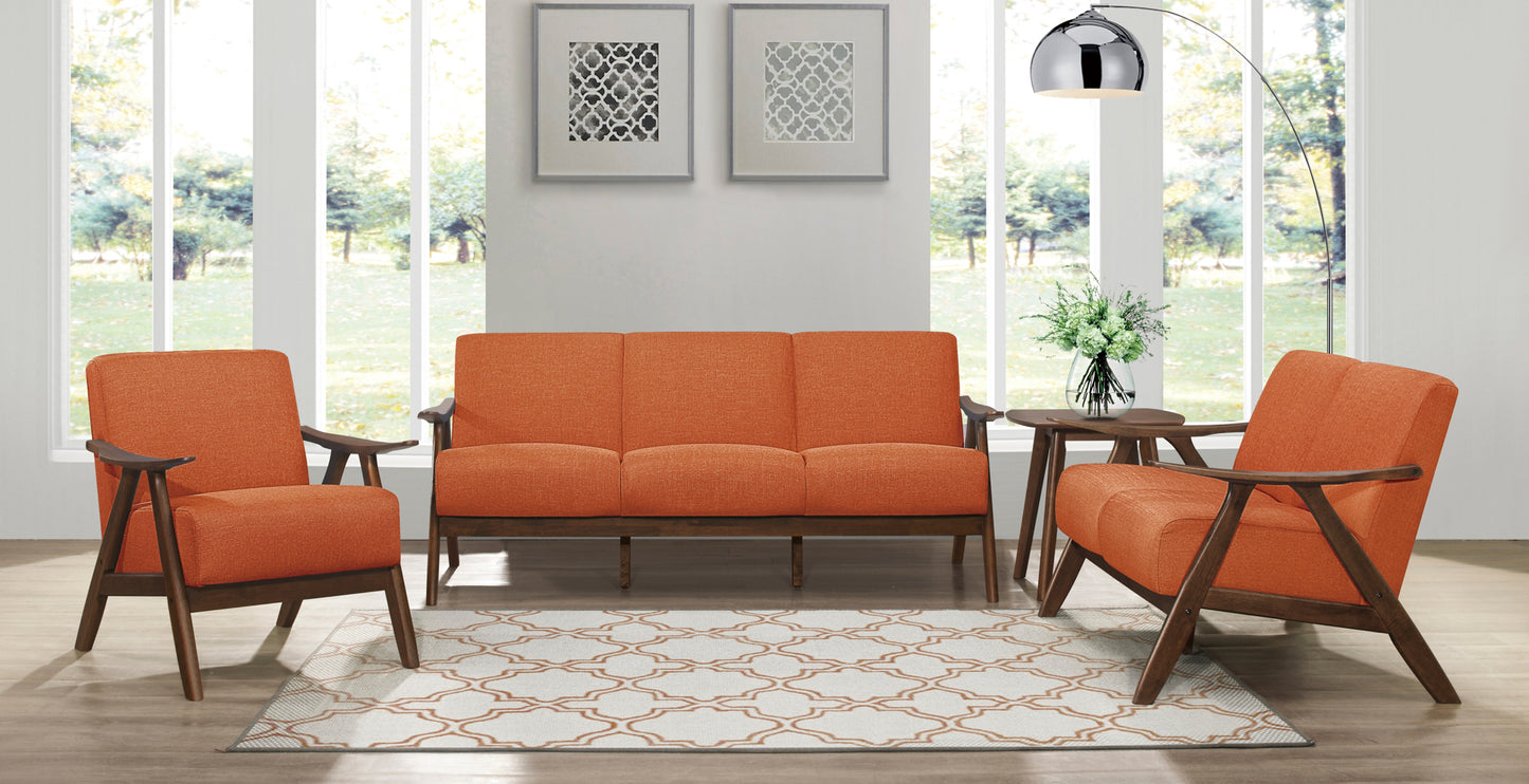 Contemporary Modern Fabric Wooden Sofa Set 1138RN Toronto Stock
