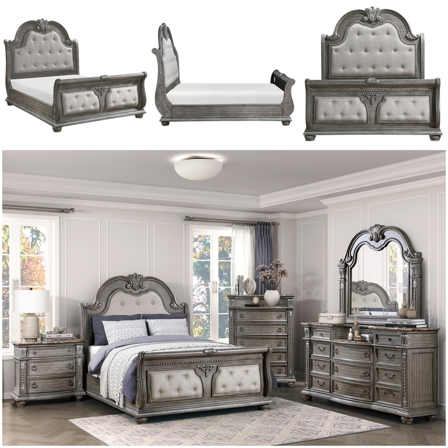 Ensemble de chambre à coucher modèle 1312 - Stocks Californie