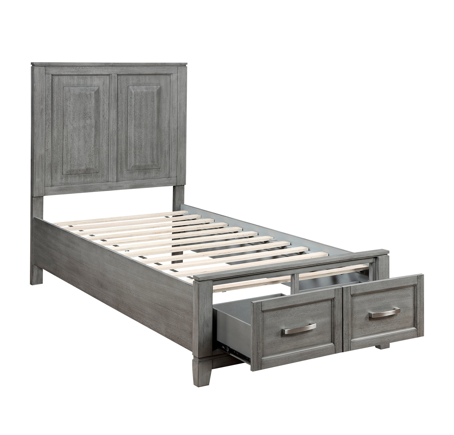 Children / Kids/ Youth White Storage Bedroom Set 1450 Grey, California Stock