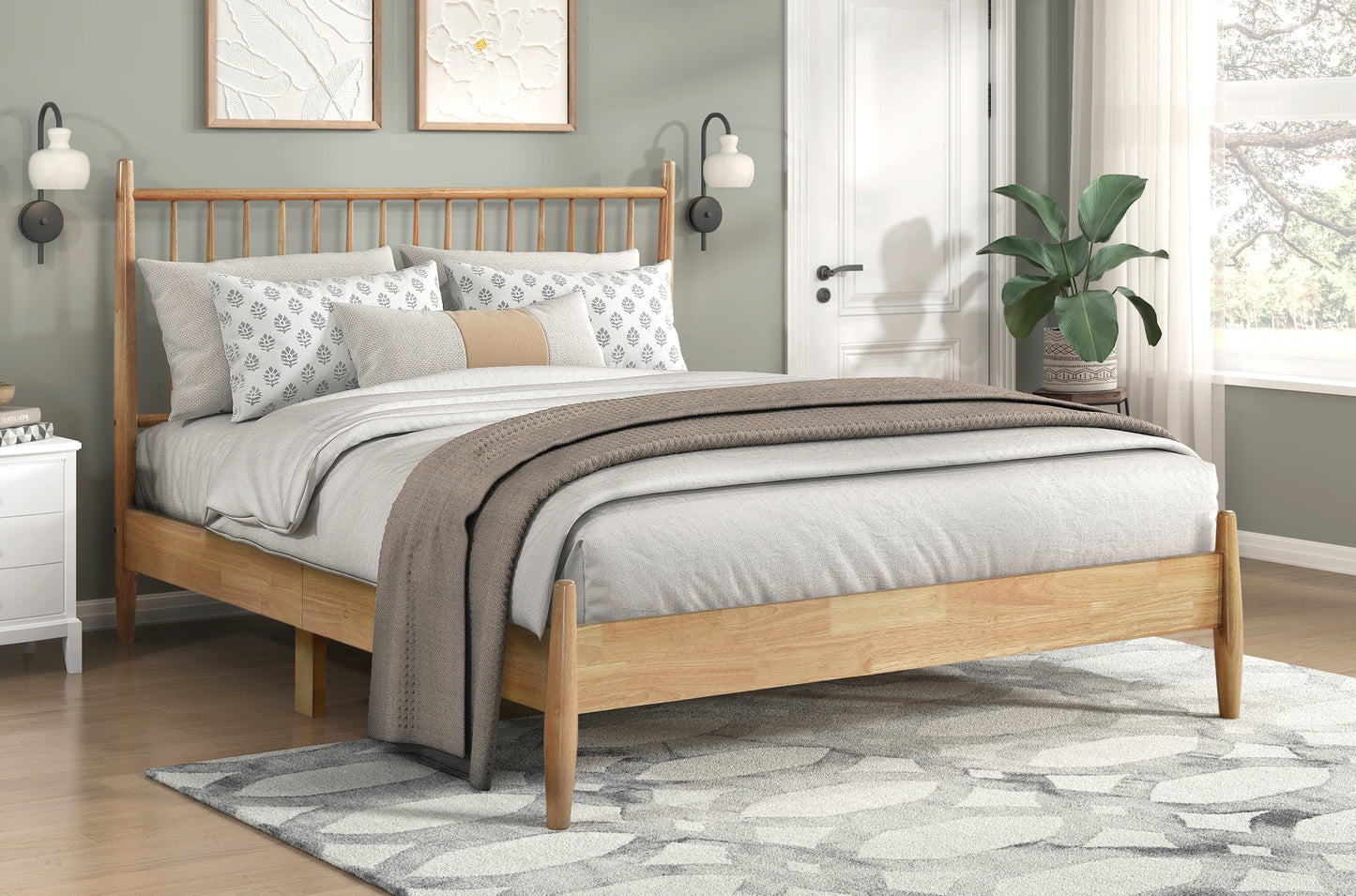 Mid-Century Modern design Queen/ Double Bed 1490 California Stocks