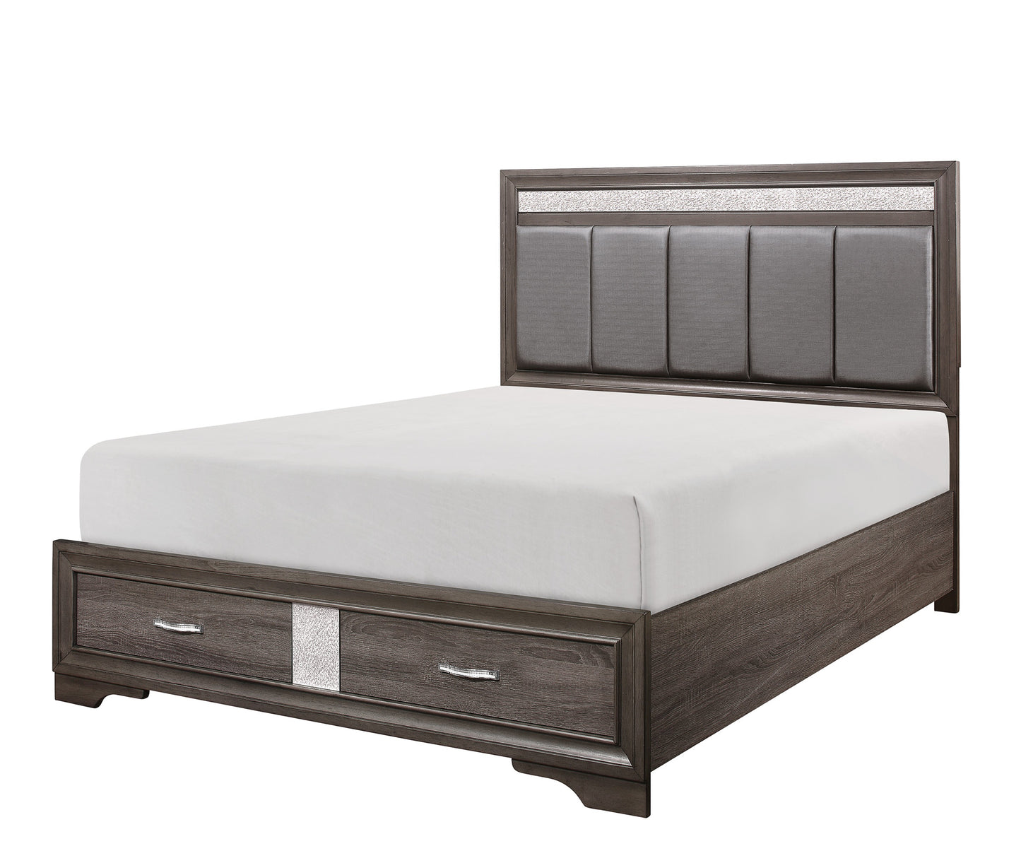 Grey Storage Drawers Queen Bed 1505 Very Limited Toronto Stock