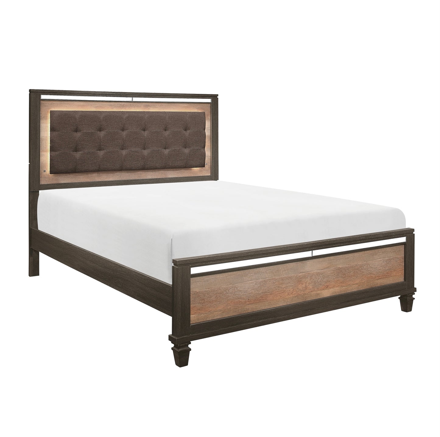 Rustic Style LED Headboard Queen/King Bed 1518 Toronto Stocks