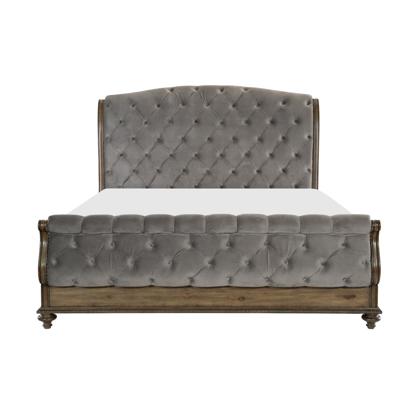 Classic Luxury Fabric Sleigh Bed & Set 1693 Limited Stocks Toronto