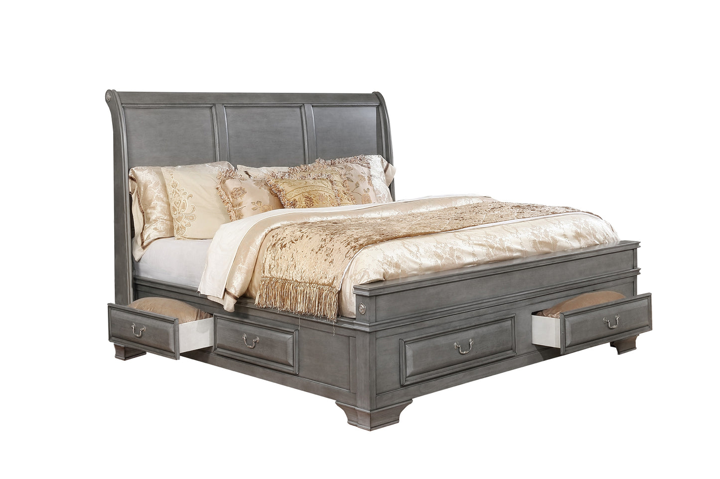 Storage 6 Drawers Queen/King Bed & Set 1701GY Limited Stocks Toronto