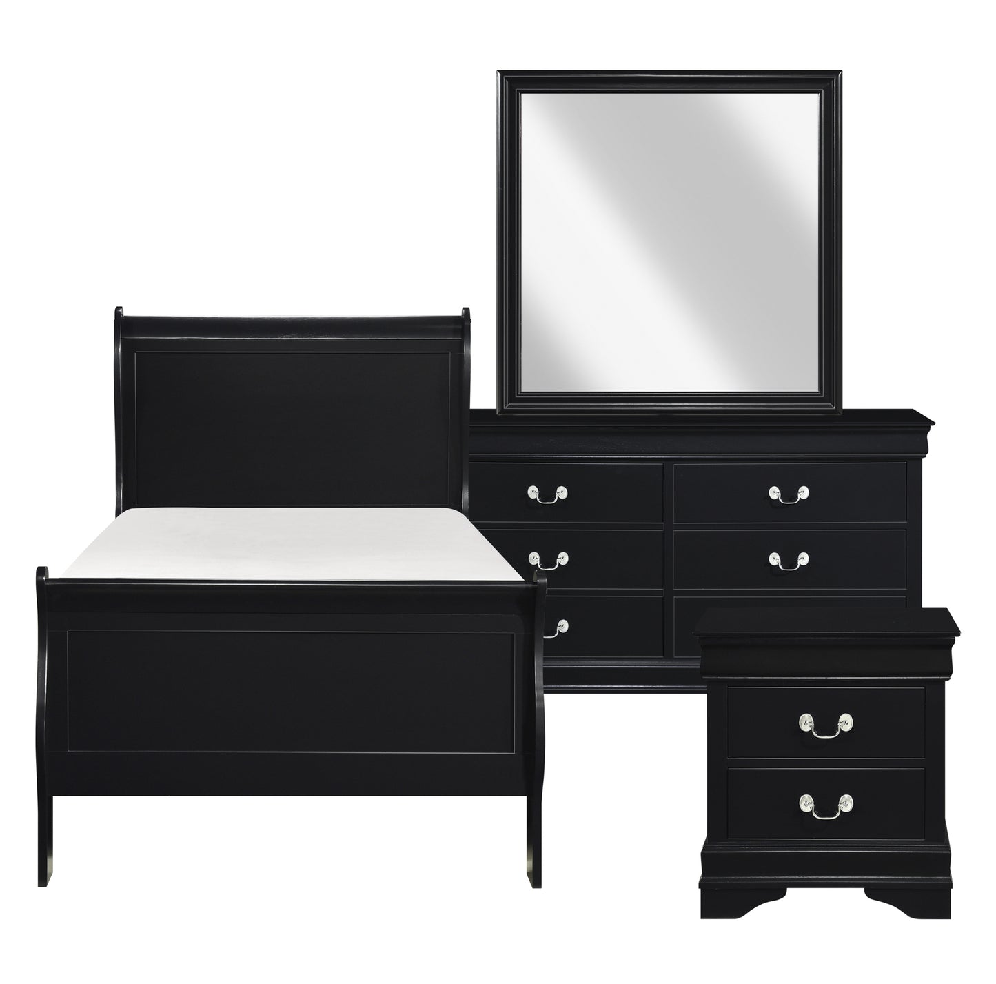 Children/Adult Sleigh Twin/Full/Queen/King Beds & Sets 2147BK California Stocks